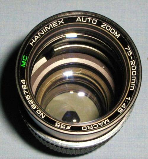 Lenses HANIMEX MC MACRO AUTO ZOOM LENS 4.5 / 75 200mm with a HOYA