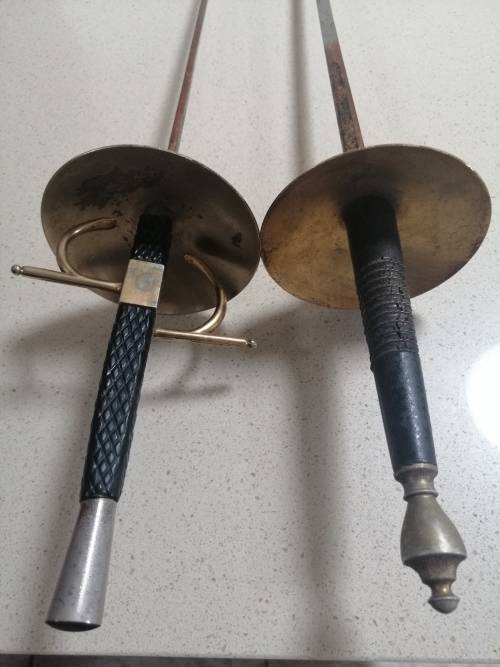 Other Sharp Edged Weaponry Set of 2 Vintage Toledo Spain Fencing