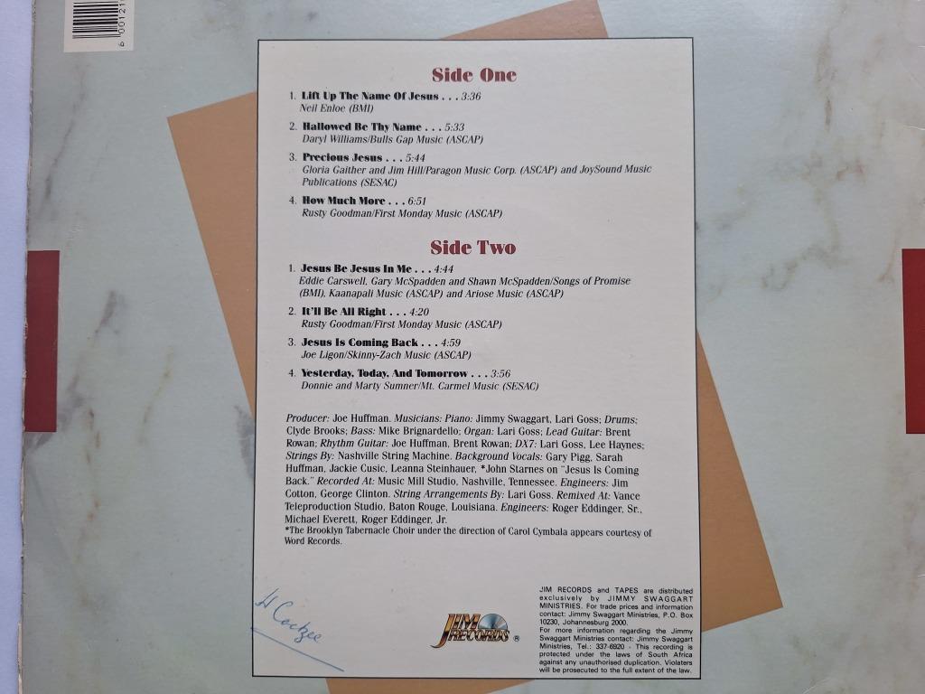 Christian gospel jimmy swaggart jesus be jesus in me lp record