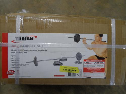 Dumbbells TROJAN 40kg Barbell Training Set Like Brand New was