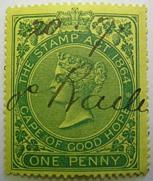 Cape Of Good Hope - Stamp Cape Of Good Hope One Penny Stamp Act 1864 ...