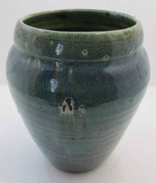 Early Linnware Vase, The Ceramic Studio, 1936 919G, Beautiful Blue/Green/Brown - +/- 24cm/20cm