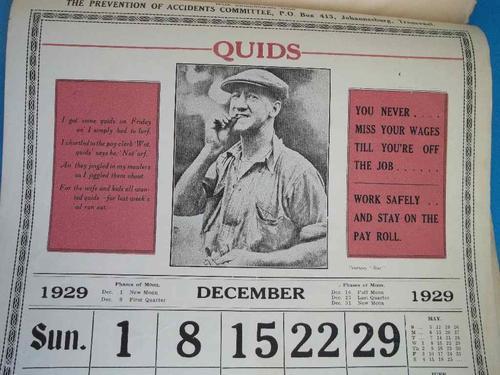 1929 The Prevention Of Accidents Committee Calendar, Illustrated With Slogans & Photos - 43cm/28cm