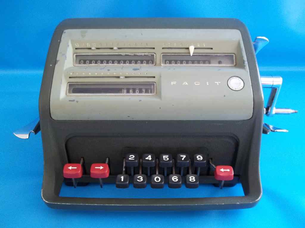 Vintage Facit Sweden Calculator - Model C1-13, Serial No. 557119 - Working!