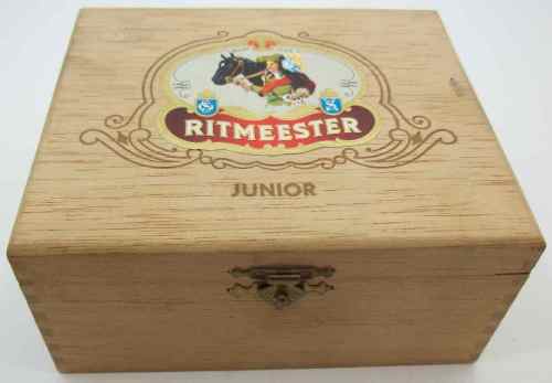 Ritmeester Junior Wood Cigar Box - 13cm/11cm/6cm
