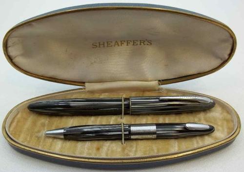W A Sheaffer, Fort Madison, White Dot, Boxed Made In USA Fountain Pen (675) & Pencil (500) Set