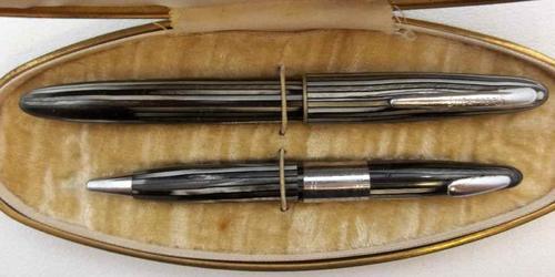 W A Sheaffer, Fort Madison, White Dot, Boxed Made In USA Fountain Pen (675) & Pencil (500) Set
