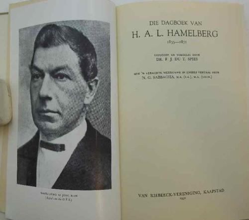 Die Dagboek Van HAL Hamelberg 1855-1871 - Dr FJ Du Toit, 1952 - Van Riebeeck-Vereniging