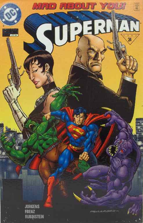 Fantastic Comic Poster On Board: DC Superman (41cm/27cm/1,5cm)