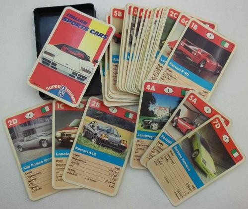 Super Trump Playing Cards - Italian Sports Cars (32 Cards) 