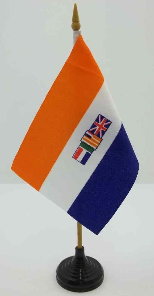 Old South African Table Flag - Height 30cm - Very Good Condition!