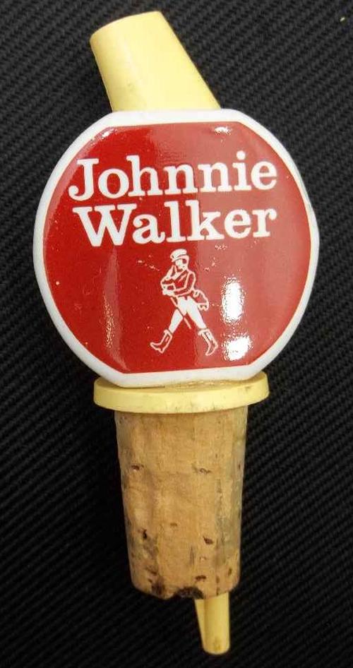 Porcelain Johnnie Walker Liquor Dispenser - Length 9cm (Chip On On The Edge)