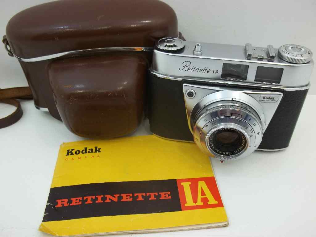 Vintage Kodak Retinette 1A Camera With Case & Instructions