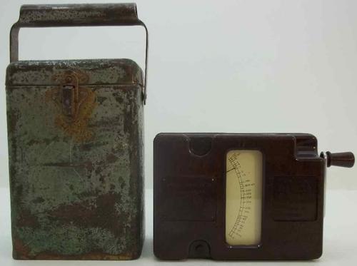 Vintage 250v Megger, Evershed & Vignoles + Painted Brass On Copper Carry Case