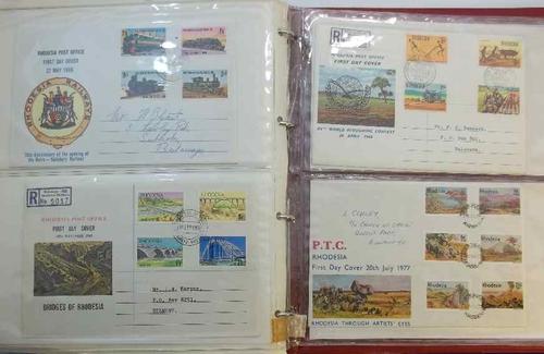 Fantastic Comprehensive Collectors Album Of 80 Rhodesia/Zimbabwe First Day Covers!!!