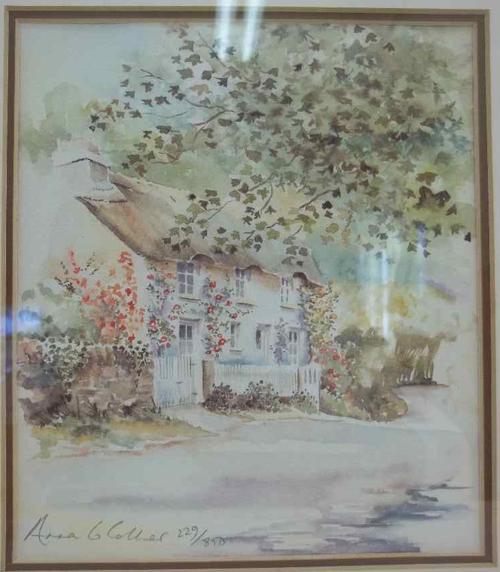 Anne G Collier Lithographic Reproduction 229/850 + Certificate Of Authenticity Framed Behind Glass