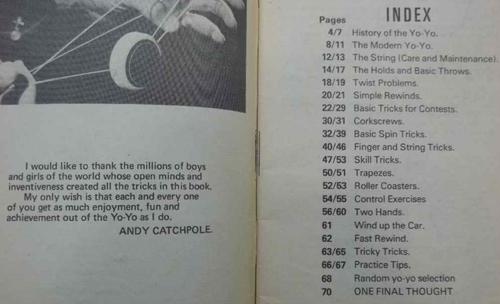 Championship Yo-Yo - Andy Catchpole, 1975 (Booklet Of Yo-Yo Tricks!)