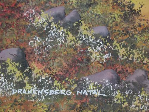 Beautiful Watercolour! - Drakensberg, Natal, By Major - 51cm/30cm