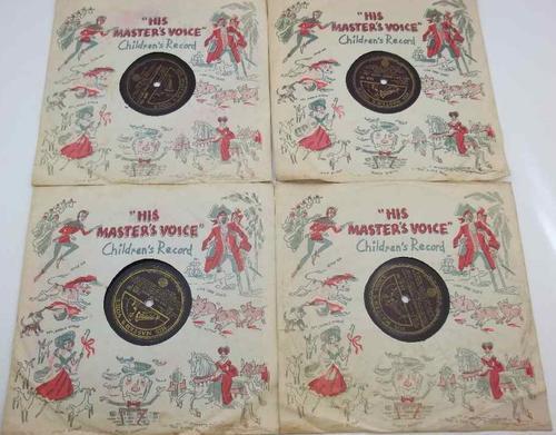 4X His Master's Voice:  Uncle Mac's Nursery Rhymes - S.A.M. 101, 102, 104, 105 (Pressed In SA)