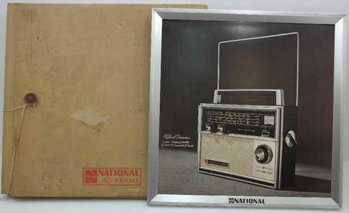 Stylish Vintage National Ad Frame + Original Box - 34cm/34cm