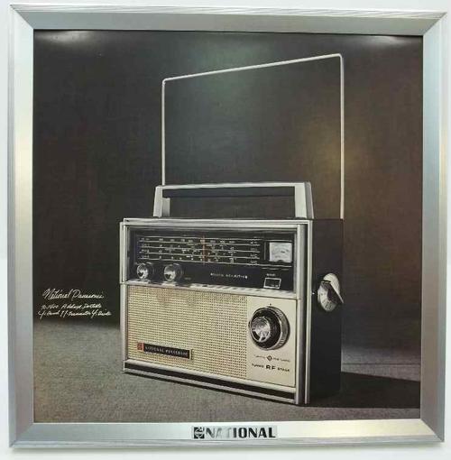 Stylish Vintage National Ad Frame + Original Box - 34cm/34cm