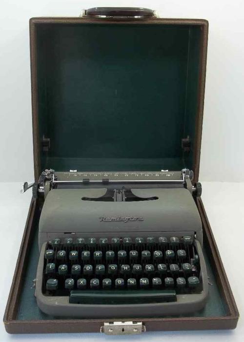 Portable Remington Typewriter With Case Attached