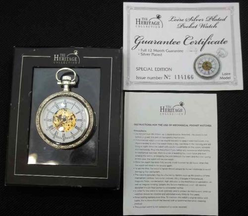 The Heritage Collection Loire Silver Plated Pocket Watch, Special Edition - Not Working