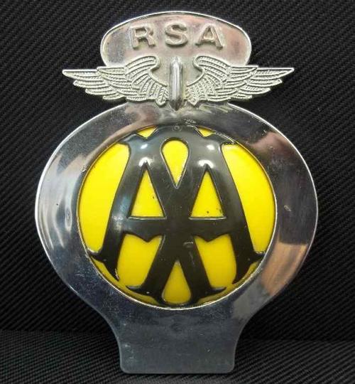 RSA AA Automobile Association Plastic Car Badge - Length 11,5cm 