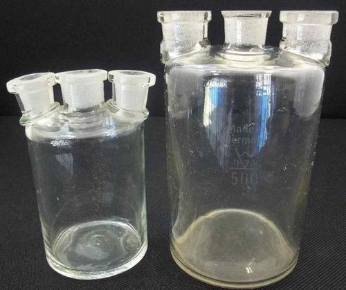 Very Rare Antique Glass Woulfe's Chemistry Bottles, Made In Germany & Czechoslovakia