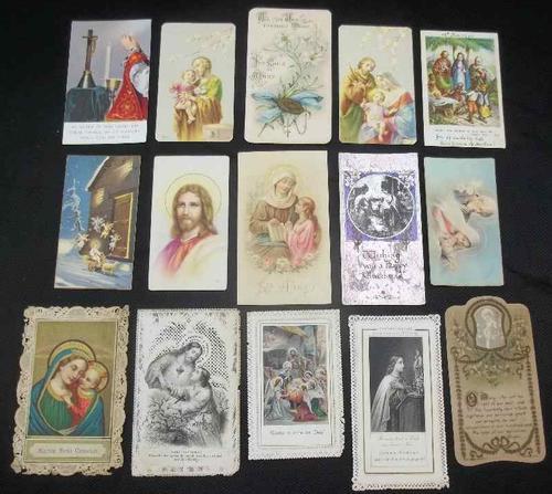 16X Vintage Catholic Religious Holy Cards, Dates Range From 1910-1945