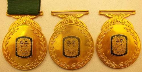 3X Brass & Enamel Pro Deo Et Patria Shooting Medals - Diameter 5cm
