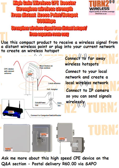  WiFi Booster, Hotspot, Wireless CPE, Hotspot Booster, Signal Booster, WiFi
