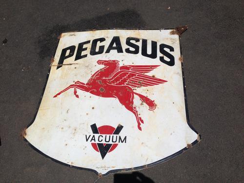 Pegusus Vacuum Vintage Enamel Sign