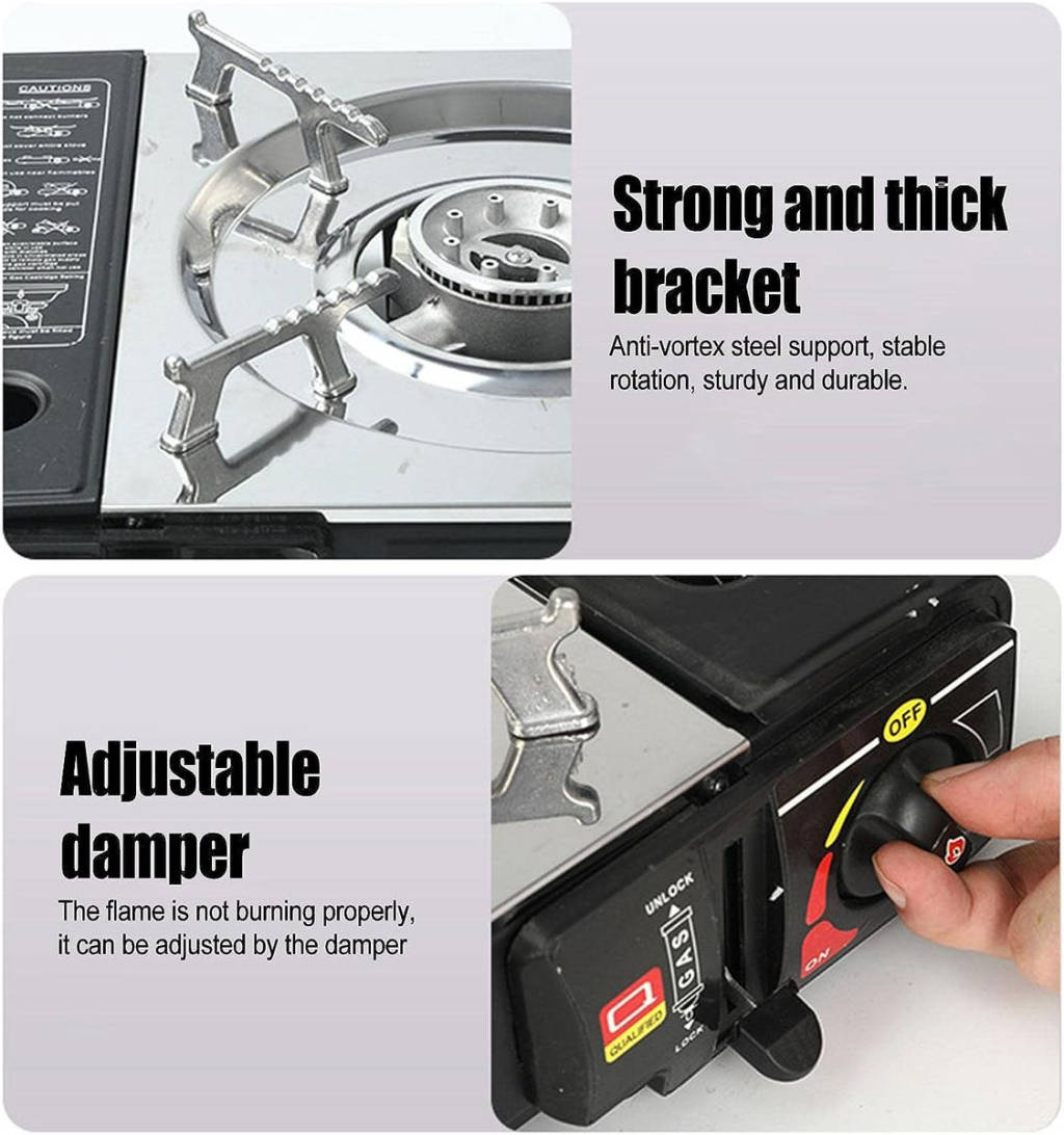 Stoves, Burners & Gas Cylinders Goldair 2 Burner Portable Camping Gas