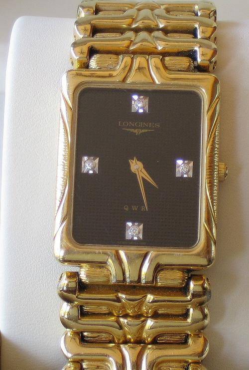 Men's Watches LONGINES QWR GOLD DIAMOND QUARTZ UNISEX WATCH was