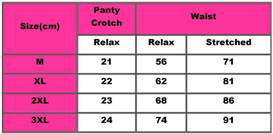 Panties size. Panties size