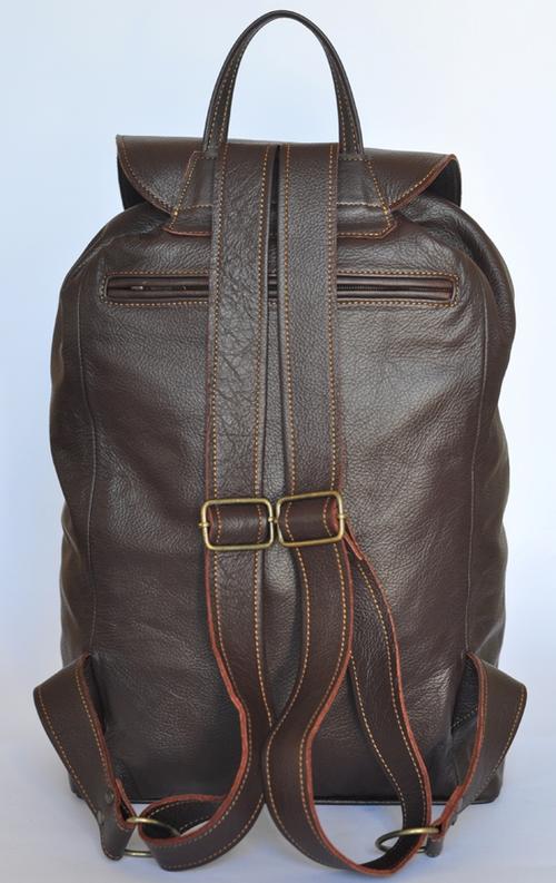 Genuine Leather backpack - Back view