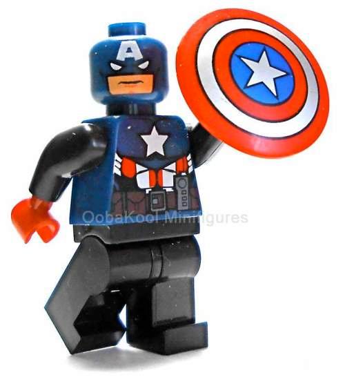 CAPTAIN AMERICA / FrickenLacker Minifigure LEGO MINI FIGURE STYLE