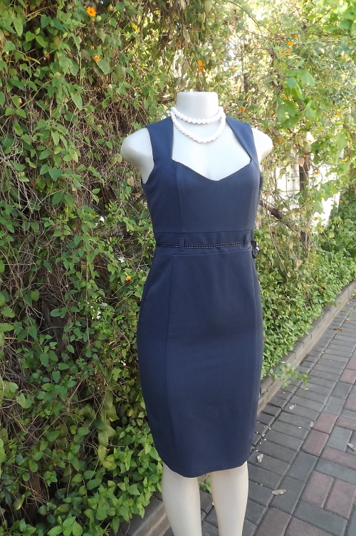 Casual Dresses - Smart and stylish navy paneled dress in size 32/8 by ...