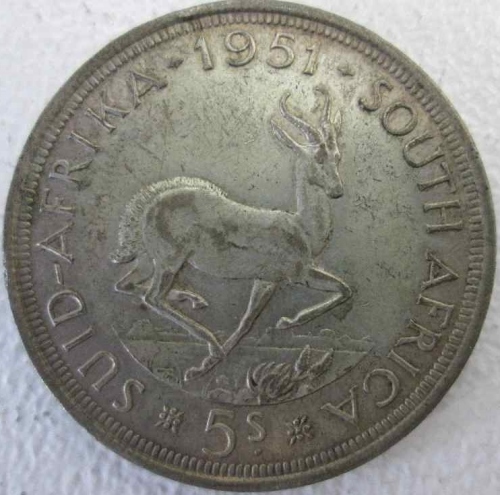 5 Shillings 1951 South Africa/Suid-Afrika