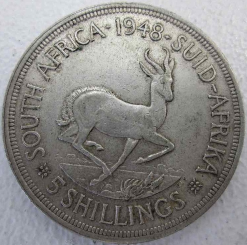 5 Shillings 1948 South Africa/Suid-Afrika