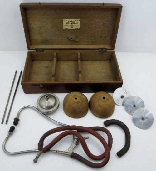 Rare & Collectible Antique c1910 Capac Bin-Aural Boxed Stethoscope