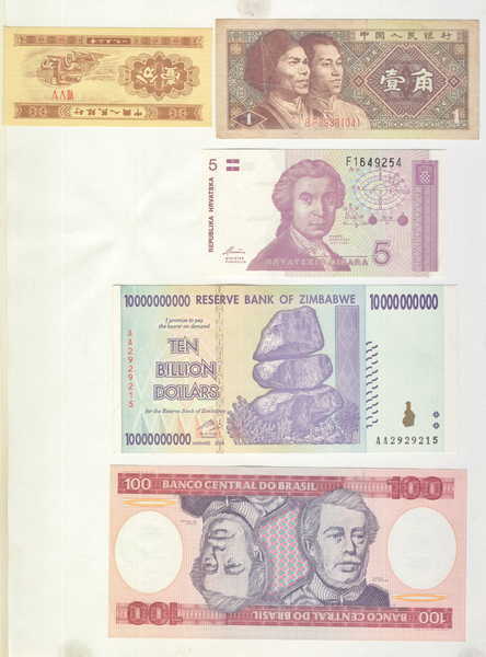 Lot of 20 world banknotes - many uncirculated