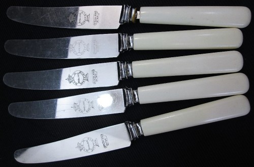 5X Faux Bone Handled Made In Sheffield, England Butter Knives