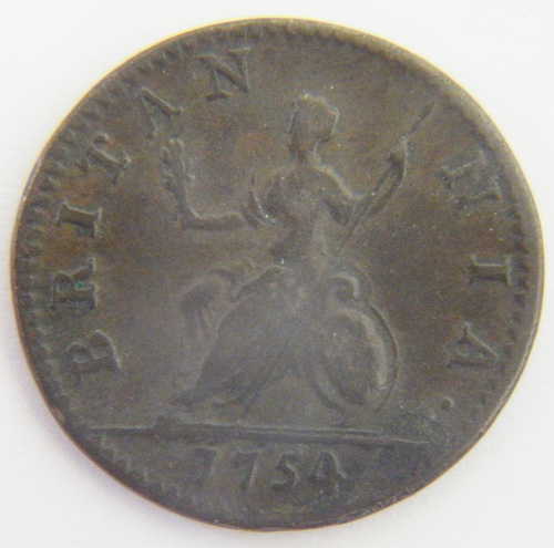 Great Britain Copper Farthing - 1754