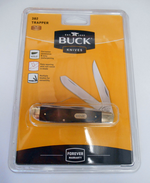 Buck two blade trapper pocket knife mint condition unused 