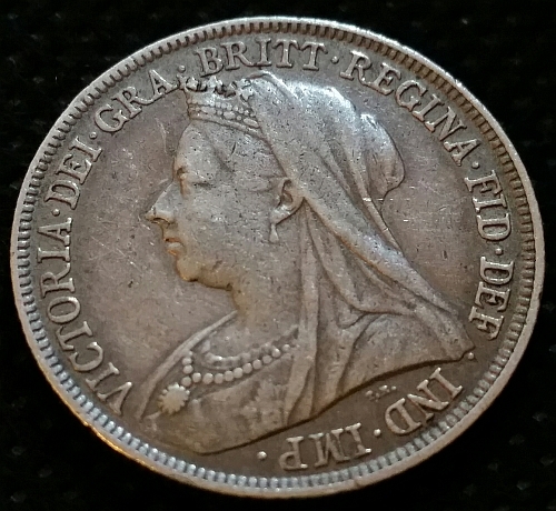 Victoria British Silver "Widow Head" Shilling 1895