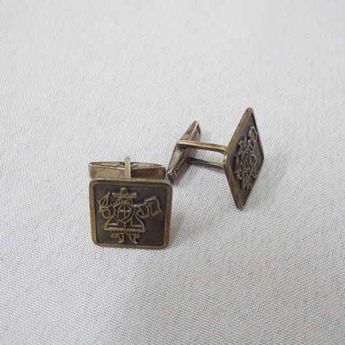Pair of Boland Bank silver cufflinks