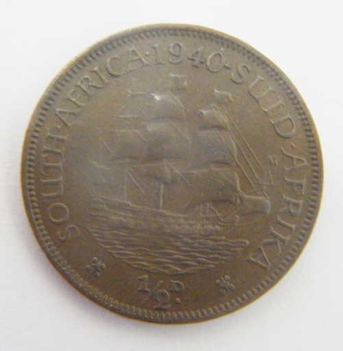 SAU 1940 Half penny EF