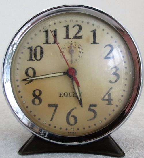 Vintage Equity Alarm Clock, Made In China
